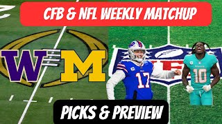 CampBSports Weekly Matchup NFL Week 18 and CFB Championship Picks amp Preview [upl. by Anaerdna]