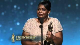 Octavia Spencer Wins Best Supporting Actress 84th Oscars 2012 [upl. by Aridaj35]