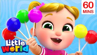 Lollipop Song  Ice Cream Song  More Kids Songs amp Nursery Rhymes by Little World [upl. by Etnahsa]