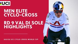 Round 9  Men Elite Highlights  202122 UCI CX World Cup  Val di Sole [upl. by Pejsach]