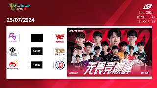 LPL mùa hè 2024 bình luận tiếng Việt  RA vs WE  IG vs RNG  WBG vs LGD  RAYBET  2572024 [upl. by Htebilil36]