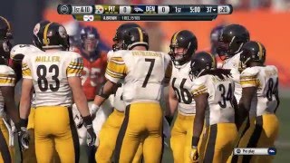 Madden 16 Steelers vs Broncos PS4 60FPS [upl. by Akeihsal435]