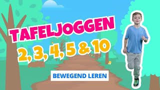 TAFELJOGGEN GAME  Tafels oefenen van 2 3 4 5 amp 10  Bewegend Leren  Rekenen groep 4  Hee Hoo [upl. by Duwad]