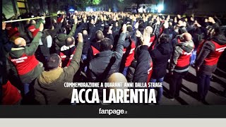 Acca Larentia commemorazione a quarantanni dalla strage presente e saluti romani davanti alla sed [upl. by Raphael]