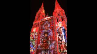 法國沙特爾大教堂燈光秀 Light show of Cathédrale NotreDame de Chartres Chartres Cathedral [upl. by Acemat]