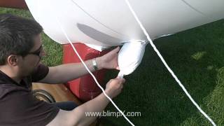 blimpXcom How to inflate a helium advertising airship blimp [upl. by Atteuqal]