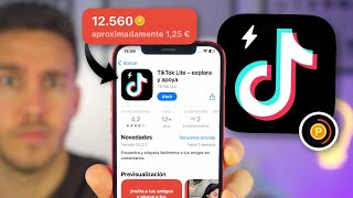 Así es TikTok Lite la app para GANAR DINERO viendo videos 😨 [upl. by Sidnala532]