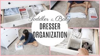 TODDLER AND BABY CLOTHES ORGANIZATION  DRESSER ORGANIZATION  Organize and Declutter With Me 2018 [upl. by Eidua485]