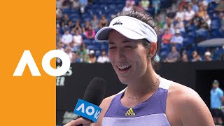 Garbiñe Muguruza quotEvery day Im feeling betterquot  Australian Open 2020 OnCourt Interview R4 [upl. by Karwan]