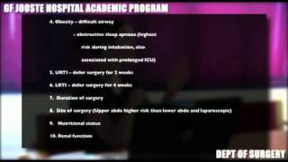 20110201 Preoperative Assessment Part 5mov [upl. by Nevur]