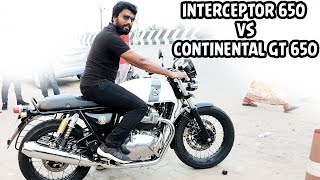 Continental GT vs Interceptor 650 Comparison  Acceleration Test [upl. by Yseulta]