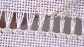 Learn How To Ladder Hem Stitch over 4 Threads [upl. by Vedette974]