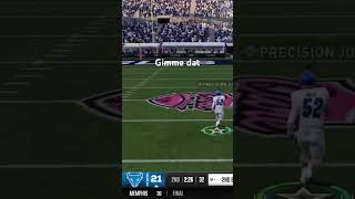 Cure Bowl Pick6 touchdown interception football collegefootball cfb25 collegefootball25 UB [upl. by Autum]