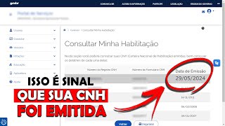 COMO SABER SE A CNH JÁ FOI EMITIDA PELO DETRAN  CNH SAIU FICOU PRONTA [upl. by Lenra]