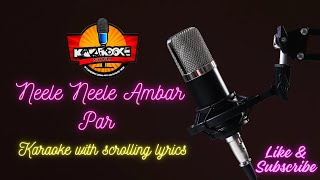 Neele Neele Ambar Par  Hindi Karaoke with Scrolling Lyrics  Kishor Kumar  Karaoke Singh [upl. by Ainotahs]