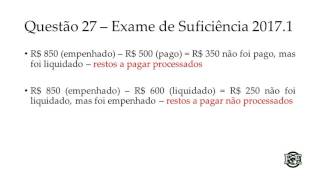 Questão 27  Exame de Suficiência 20171 [upl. by Jervis]