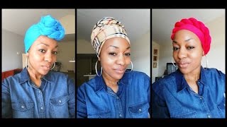 How to tie a Head Wrap  5 Ways [upl. by Araic752]