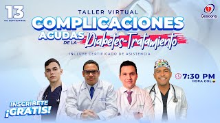 TALLER VIRTUAL COMPLICACIONES AGUDAS DE LA DIABETES TRATAMIENTO shorts  GESCONS [upl. by Powers]