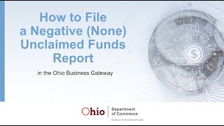 How to File an Unclaimed Funds Negative Report [upl. by Ailaht]