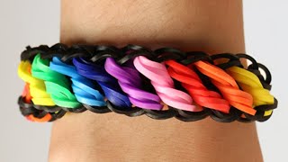 Rainbow Loom English  ROTINI  Loom Bands easy how to DIY [upl. by Eak619]