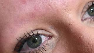 ChallengeMicroblading with NONE eyebrows hair [upl. by Ahseryt]