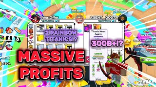 Trading Montage 22  🔥MASSIVE PROFIT TRADES 🔥RAINBOW TITATINCS🤯  Pet Simulator 99  Roblox [upl. by Sutherland690]