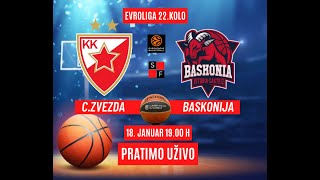 CZVEZDA  BASKONIJA KOŠARKA EVROLIGA 18 Januar 1900 h  PRATIMO UŽIVO [upl. by Astera658]