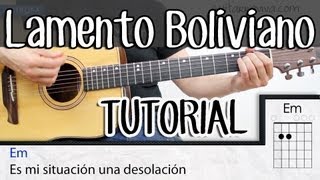 Como tocar Lamento Boliviano Enanitos Verdes en guitarra COMPLETO acordes tutorial SUPER FACIL [upl. by Nalo]