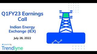 Indian Energy Exchange IEX Earnings Call for Q1FY23 [upl. by Akin]