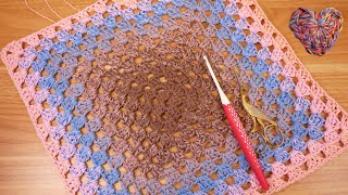 Häkeln  XXL Granny Square  einfache Anleitung [upl. by Yrotciv]