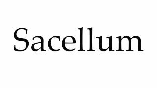 How to Pronounce Sacellum [upl. by Herrera619]