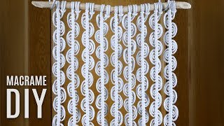 Wavy Macramé Wall Hanging  Easy Wall Decor Tutorial [upl. by Fatimah656]