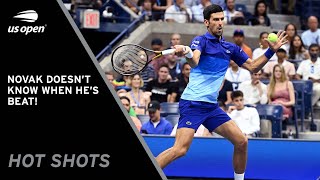 Incredible Recovery From Djokovic  2021 US Open [upl. by Haonam789]