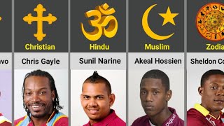 Religion of West Indies Cricketers  Hindu 🕉️ Christian ✝️ Muslim ☪️ [upl. by Ynaffyt496]