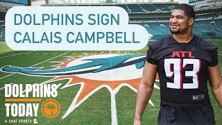 🚨BREAKING🚨 Miami Dolphins Sign Calais Campbell  Dolphins News [upl. by Blackmore]