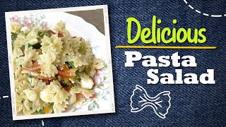 Pasta Salad with Italian Dressing  Easy Bowtie Pasta Salad [upl. by Lezah]