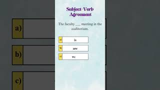 Subject Verb Agreement in English Grammar shorts [upl. by Dittman372]