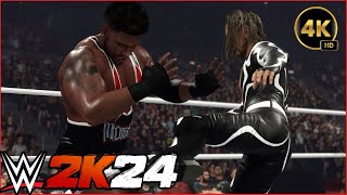 WWE 2K24 Shinsuke Nakamura vs AEWs Powerhouse Hobbs Ai Full Match 4K [upl. by Adihsaar332]