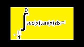 Integral sec x tan x Calculus 1 [upl. by Halpern]