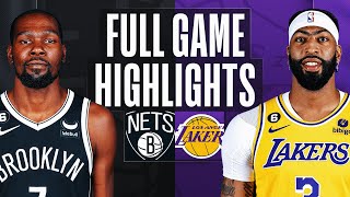 NETS at LAKERS  NBA FULL GAME HIGHLIGHTS  November 13 2022 [upl. by Christoforo]