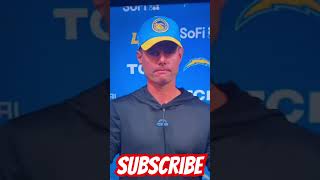 SAD Brandon Staley Chargers VS Raiders post game interview nfl raiders [upl. by Campbell]