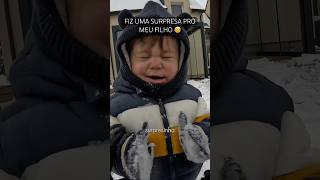 Meu filho estava com medo da neve então eu resolvi fazer uma surpresa pra ele [upl. by Junette]