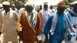 GAMBIA THE ELDERS OF GAMBISARA PAYING A COURTESY CALL AT PRESIDENT BARROW CAMPOUND [upl. by Heinrik234]