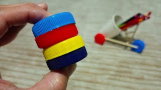 AMAZING recycling idea with plastic bottle caps DIY [upl. by Anidem]