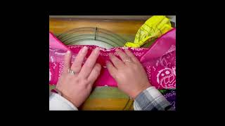 Create A Fast amp Colorful Rag Wreath In Minutes wreath bandana crafts diy tutorial ragwreath [upl. by Buffo]