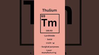 Thulium  Elements series part sixtynine 🧪 science stem learning [upl. by Norod]