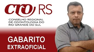 Concurso CRO RS 2022  Gabarito Extraoficial  Correção da Prova  Conselho Regional de Odontologia [upl. by Nehcterg]