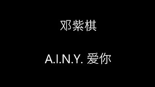 邓紫棋 AINY 爱你 歌词 [upl. by Lang]