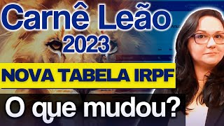 Carnê Leão NOVA TABELA Progressiva do Imposto de Renda [upl. by Ys]