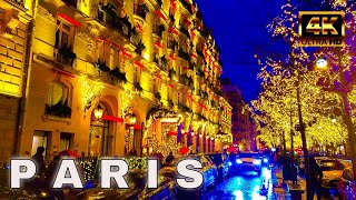 Paris France Golden Triangle  Avenue Montaigne ChampsElysées and George V  Walking Tour 4K60 fps [upl. by Navetse]